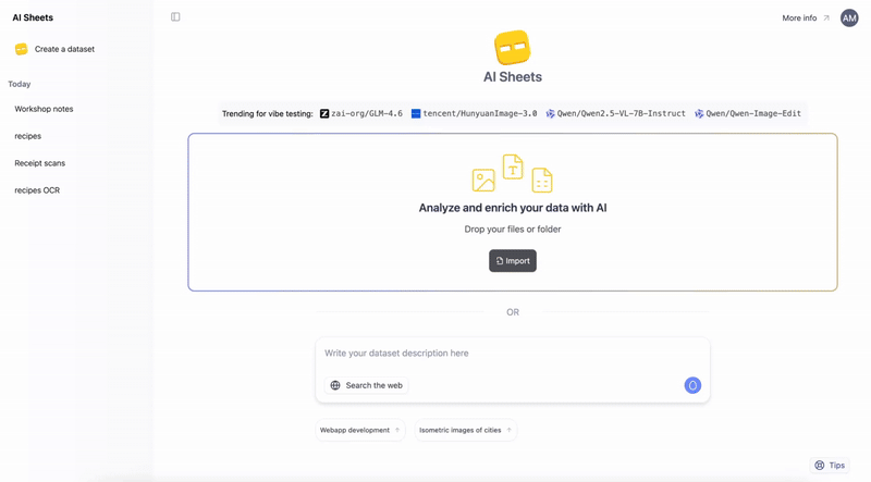 用 AI Sheets 解锁图像的力量
